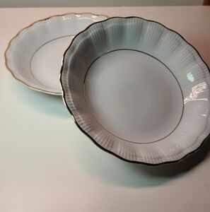 25-4-286 Walbrzych Poland China Empire Gold Trim 2-soup Bowls